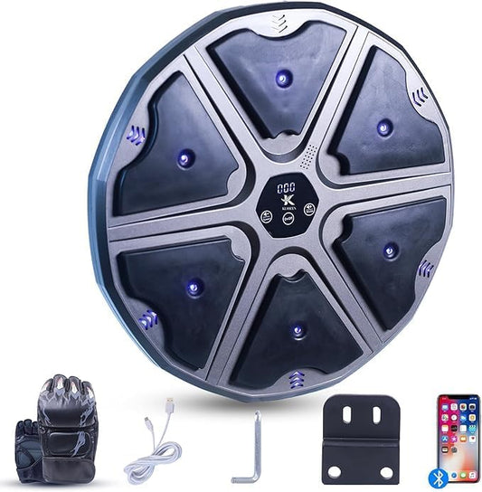 Smart Music Boxing Machine for Kids & Adults | Bluetooth Music | 9 Training Modes | Professional Reflex & Speed Trainer, Wall Mounted Boxing Target | Perfect Fitness Gift for Kids