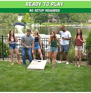 Slick Woody's Professional-Grade TREX Cornhole Boards - 4'x2' All Weather Regulation Corn Hole Toss Game with 8 Resin Filled Bags