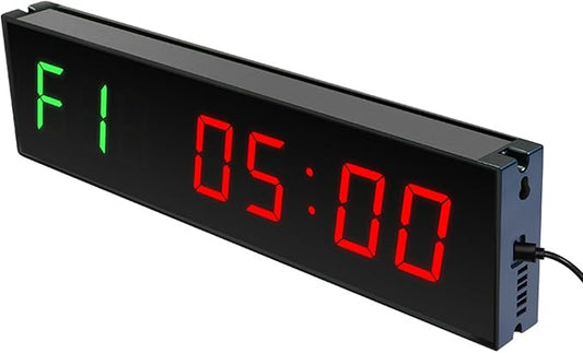 12" Digital Wall Alarm Clock Timer for Interval Workout with Countdown/Up Stopwatch, Gym Interval Timer, Tabata EMOM Remote Control for Home Gym Boxing MMA Fitness