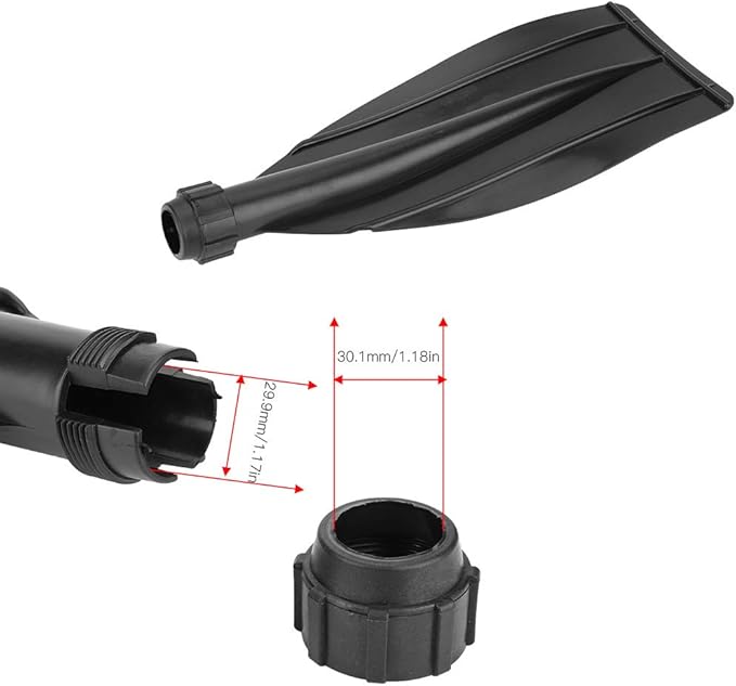 1 Pair, Blade Leaf Oar Replacement Kayak Paddle Replacement Kayak Canoe Paddle Replacement,Paddle Parts Accessories Black