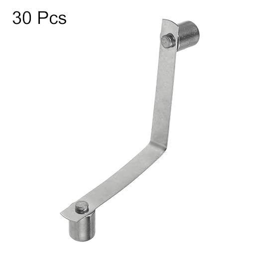 HARFINGTON 30pcs Double Button Kayak Paddle Snap Spring Clip 10x13x50mm 65Mn Spring Steel V-Shaped Solid Lift Telescopic Locking Tube Pole Clips for Tent Umbrella Camping