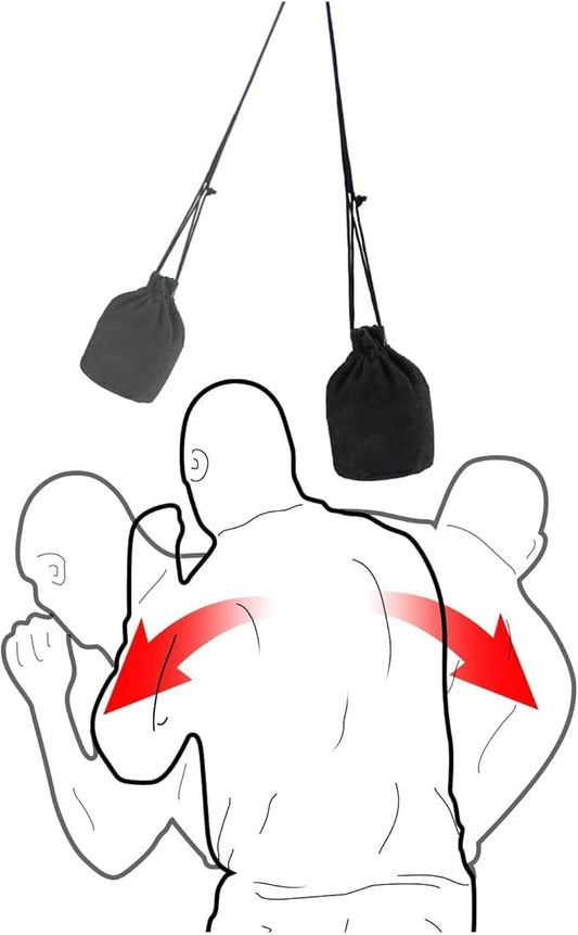 INNOLIFE Boxing Slip Bag, Dodge Hide Speed Bag, MMA Pendulum Training, Black