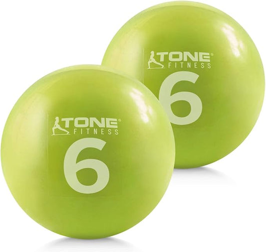 CAPHAUS Soft Weighted Exercise Ball, Weighted Toning Ball, Soft Medicine Balls for Exercise, Yoga, Pilates & Physical Therapy, 6, 8, 10 LB, Option Available in Single, Pair & Set with Rack