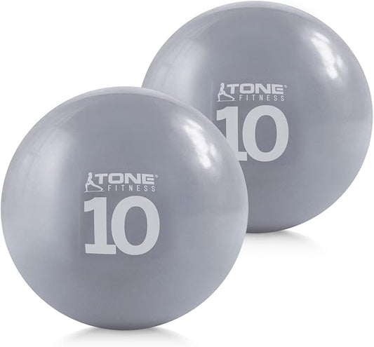CAPHAUS Soft Weighted Exercise Ball, Weighted Toning Ball, Soft Medicine Balls for Exercise, Yoga, Pilates & Physical Therapy, 6, 8, 10 LB, Option Available in Single, Pair & Set with Rack
