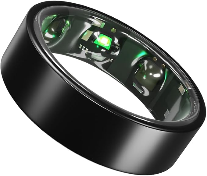 Gabit Smart Ring | Weight Tracker, 7+ Day Battery | Sleep, Fitness, Nutrition, Stress | Auto Workout Detection, VO2 Max | Buy Sizing Kit First | Smart Ring for Men & Women | Titanium, Matte Black 9