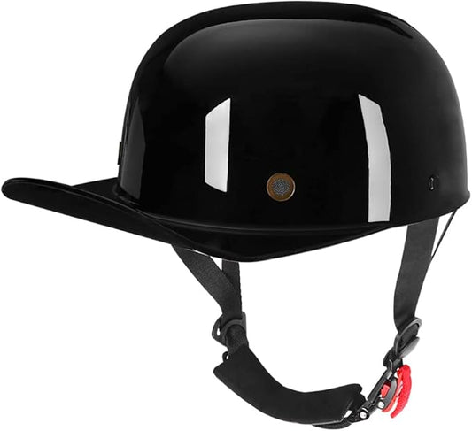 Vintage Retro Open Face Motorcycle Helmet Baseball Cap Half Helmets Men Women for Moped Cap Jet Scooter Street Cruiser - DOT Certified