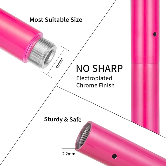 Dance Pole Set -Premium Height Adjustable 7.38-8.85ft Portable 45mm Diameter 360°Spinning Dancing Pole for Home,200KGS Capacity,Drill-Free Installation with Floor-to-Ceiling Stability
