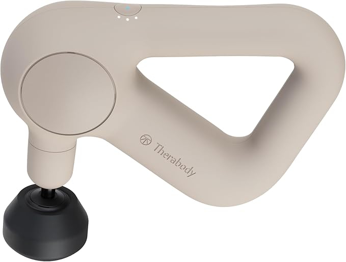 TheraGun Relief by Therabody - Easy-to-Use, Comfortable & Light Handheld Percussion Massage Gun for Everyday Pain Relief Massage Therapy in Neck, Back, Leg, Shoulder and Body (Sand)