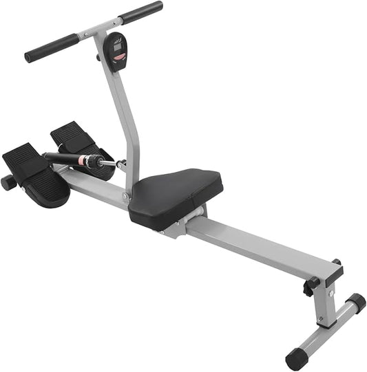 Foldable Rowing Machines, Hydraulic Rower 12 Levels Resistance Force, Low Noise, LED Display Full Body Workouts Equipment for Home