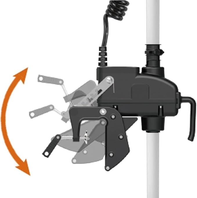 Zichen Haswing White 12V 55LBS 26inch Transom Trolling Motor with Wireless Remote, Foot Control for Inflatable Pontoon Boat, Dinghy Kayak Fishing, One Person Boat Fishing in Saltwater and Freshwater