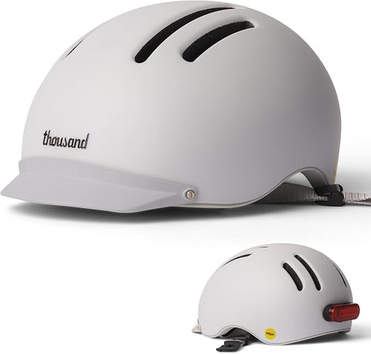 Thousand Chapter MIPS Adult Bike Helmet - LED Tail Light, Cycling & Bicycle Safety Certified, Lightweight & Low Profile, Men & Women, Lockable PopLock