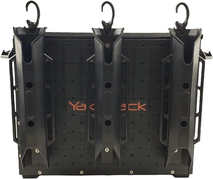 YakAttack BlackPak Pro 16" x 16" Kayak Fishing Crate with 6 Rod Holders - Black | Tackle Storage Box & Fishing Gear Organizer | Lightweight, Durable & Customizable Kayak Fishing Accessory