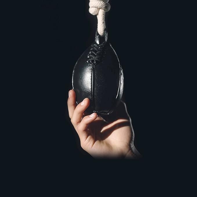 INNOLIFE Boxing Slip Bag, Dodge Hide Speed Ball for Reflex Training, MMA Pendulum Training - Maize Leather Ball Included