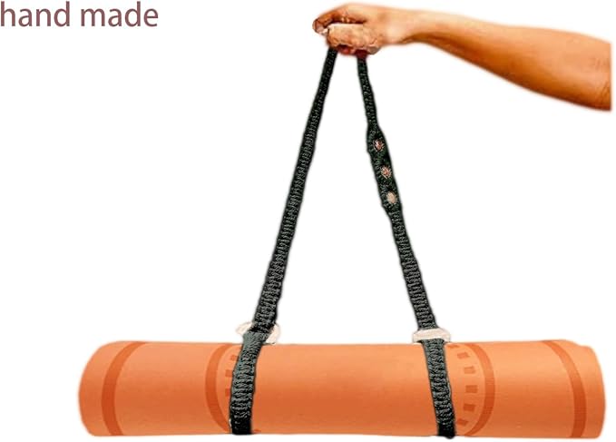 kiido Macrame Yoga Mat Carrying Strap [MAT NOT Included], Hand Woven Multi-Purpose Strap/Carrier
