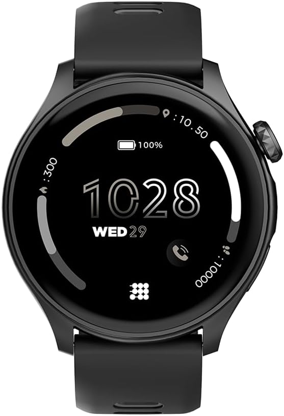 Cubitt Aura Smartwatch/Fitness Tracker with 1.43" Touch AMOLED Screen, Bluetooth Calling, 60+ Sports, Blood Oxygen, Heart Rate, Stress/Sleep Monitor, Waterproof, Step Counter, Compass Support