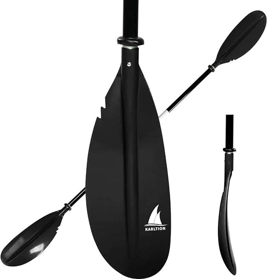 Kayak Paddle - Adjustable 2 Pieces Aluminum Alloy Shaft with Glass Fiber Blade for Surfing,Oar Fishing Easy Packable Travel