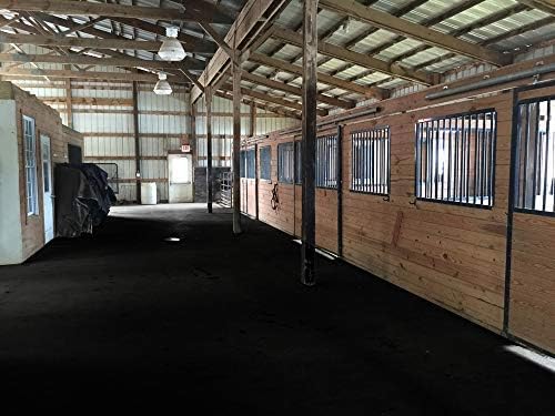 American Floor Mats - Heavy Duty Stall Tiles - Stable/Horse Tiles - Thick, Durable Rubber Flooring Solid Black 3/8" Thick Expansion Set