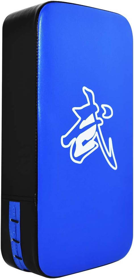 TLBTEK Taekwondo Kick Shield - Muay Thai MMA Karate Kickboxing Training Pads - Curved Leather Strike Shield