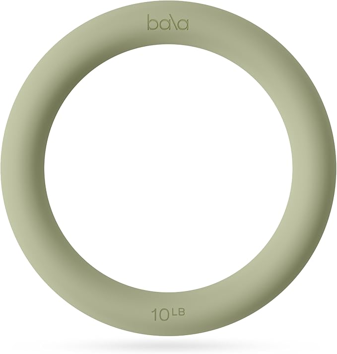 Bala Power Ring, 2-in-1 Kettlebell & Dumbbell, 10lb - Full Body Home Gym Workout Equipment for Strength Training, HIIT, Pilates, & Aerobics Exercises - Fitness Equipment for Working Out