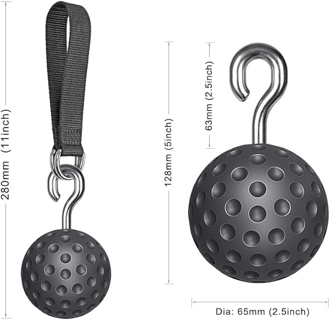 SELEWARE Non-Slip Pull Up Power Balls, Rock Climbing Grips for Strength Training, Forearm and Hand Exerciser for Chin Up Bar, Kettlebell, Barbell, Resistance Band Handles, Home Gym Workout Equipment