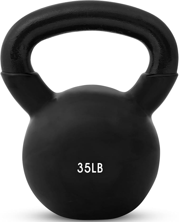 JFIT Kettlebell Weights Vinyl Coated Iron, 35 LB