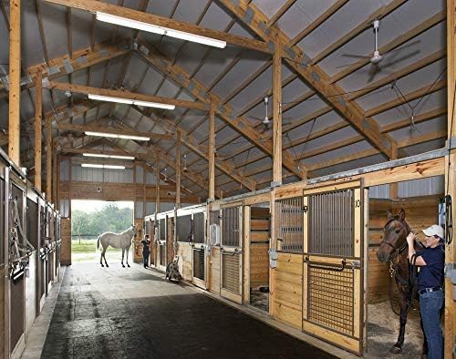 American Floor Mats - Horse/Stable Mats - Heavy Duty Stall Mats - Thick, Durable Rubber Flooring Solid Black 1/2" Thick - 4' x 6' Mat