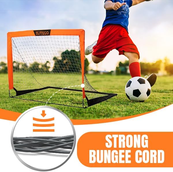 Portable Soccer Goal, Pop Up Soccer Goal Net for Backyard, Set of 2