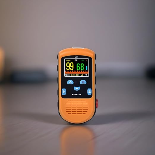 CMI Health Rechargeable Pulse Oximeter - Continuous Children Monitoring (33 to 88 lbs) & Adult Finger Spot-Checking - Adjustable Alarm for Pulse Rate and SpO2 Levels - Carry Case