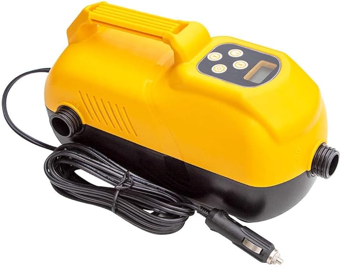 Solstice by SWIMLINE 2-Stage LED Display Automatic Pump |for Paddleboards Kayaks Boats HR Valves | High Volume and High Pressure Settings| DC Accessory Outlet | Up to 20 PSI