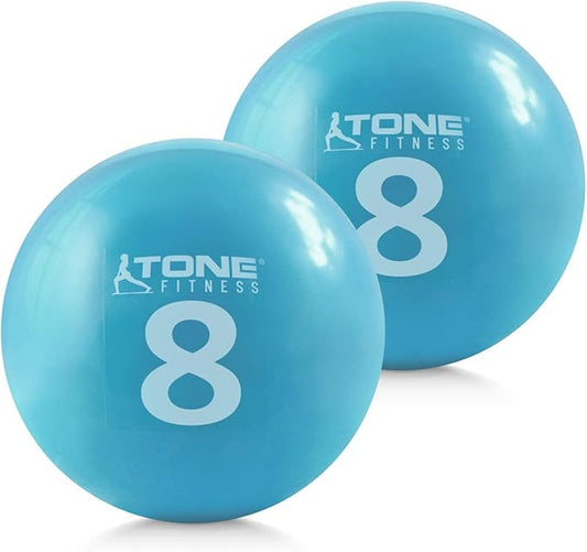 CAPHAUS Soft Weighted Exercise Ball, Weighted Toning Ball, Soft Medicine Balls for Exercise, Yoga, Pilates & Physical Therapy, 6, 8, 10 LB, Option Available in Single, Pair & Set with Rack