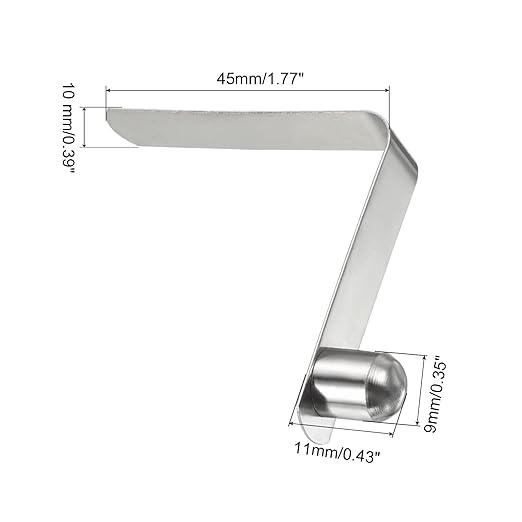 PATIKIL 11x9mm Kayak Paddle Snaps, 10 Pack Tent Pole Clips Steel V Shaped Single Pin Push Button Spring Clips Lock Tube Pole Clips for Camping Awning