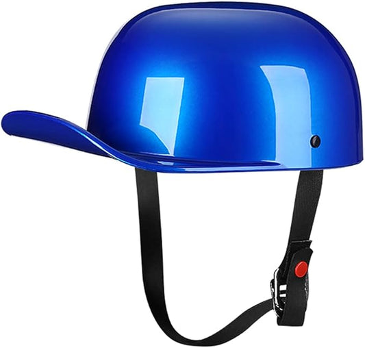 Vintage Open Face Motorcycle Helmet Retro Baseball Cap Half Helmets Women Men for Scooter Moped Cap Street Cruiser Jet - DOT Certified