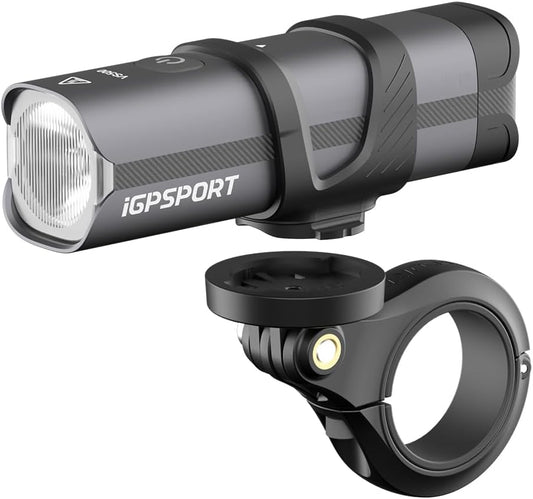 iGPSPORT Smart Bike Light, 500/800/1200 Lumens Bright Bicycle Headlight for Night Riding Cycling Rechargeable Waterproof
