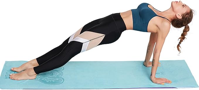 Non-Slip Yoga Towel - Superfiber Yoga Towel, hot Yoga Towel, Moisture Absorption, Sweat Absorption, for in Yoga, Pilates, hot Yoga Easy Travel. Size 25.5"x73" (1Pcs), M Colour