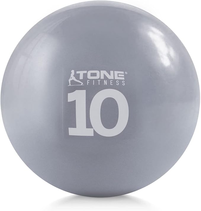 CAPHAUS Soft Weighted Exercise Ball, Weighted Toning Ball, Soft Medicine Balls for Exercise, Yoga, Pilates & Physical Therapy, 6, 8, 10 LB, Option Available in Single, Pair & Set with Rack
