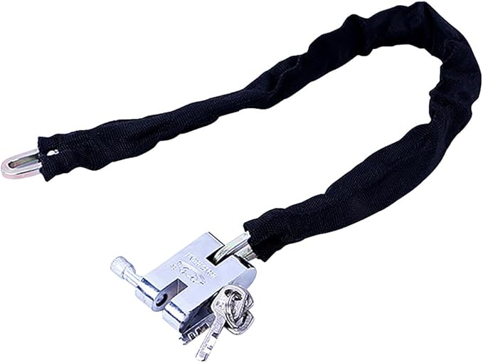 Bicycle Chain Lock Heavy Duty Safety Padlock, 39" Metal Chain Rope Square Head Chain Lock, Bicycle General Anti-Theft Lock, 26 * 100cm/(10" * 3.2 Ft)