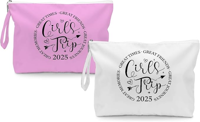 Fokongna 2PCS Girls Trip Gifts Wet Bag Wet Dry Bag Beach Bag Favors, for Swimsuit Toiletry Bag Travel Essentials For Women, Beach Travel Gym Wet Dry Bag for Swimsuit Dirty Diaper Bag