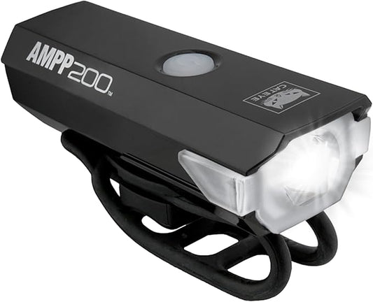 CATEYE AMPP USB Rechargeable Bike Light – High Visibility Super Bright OptiCube™ Headlight for Commuters, Road Cyclists & Mountain Bikers, Day & Night Riding Modes, IPX4 Waterproof, Tough & Durable