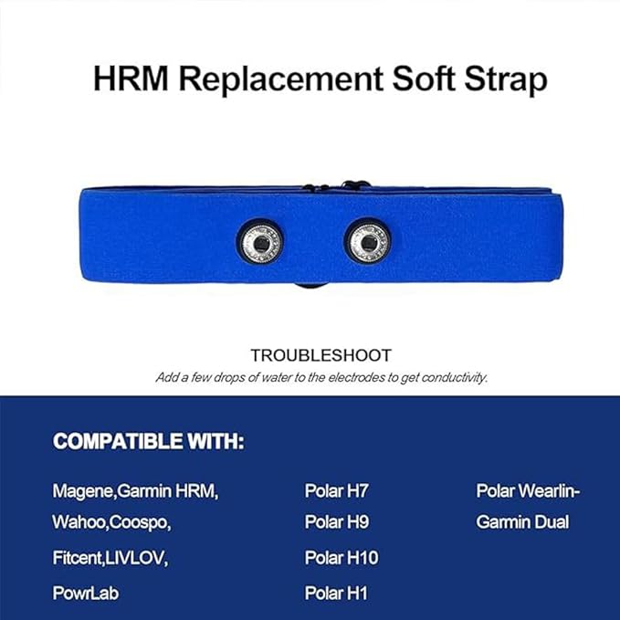 Universal Heart Rate Monitor Chest Strap | Compatible with Polar H10/H9/H7, Wahoo TICKR, Garmin HRM & More | Adjustable & Soft