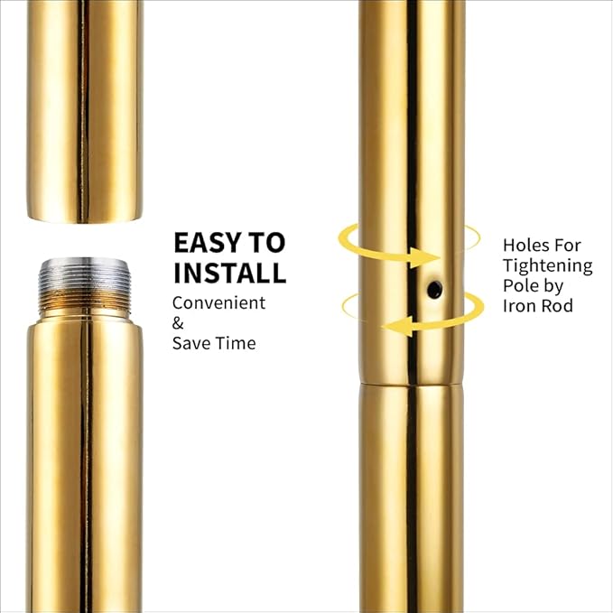 Dance Pole Set -Premium Height Adjustable 7.38-8.85ft Portable 45mm Diameter 360°Spinning Dancing Pole for Home,200KGS Capacity,Drill-Free Installation with Floor-to-Ceiling Stability