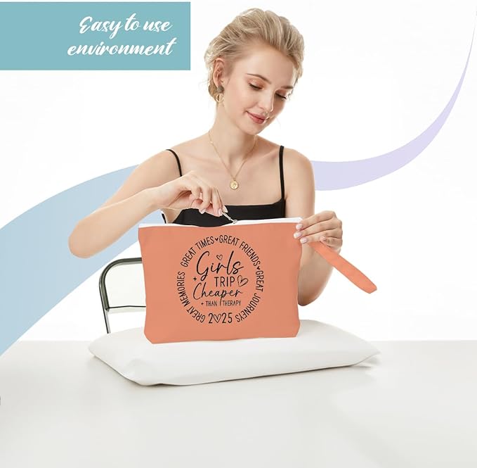 Fokongna Girls Trip Gifts Wet Bag Wet Dry Bag Beach Bags Favors for Swimsuit Toiletry Bags Travel Essentials For Women, For Beach Travel Gym Swimsuit Dirty Clothes Diaper. Orange