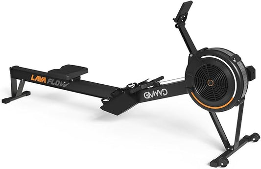GMWD Air Rowing Machines for Home, 10-Level Adjustable Resistance Professional Rower Machine with Performance Monitor, Ergonomic Comfort Seat, Device Holder & Easy Storage, Lava Flow Series
