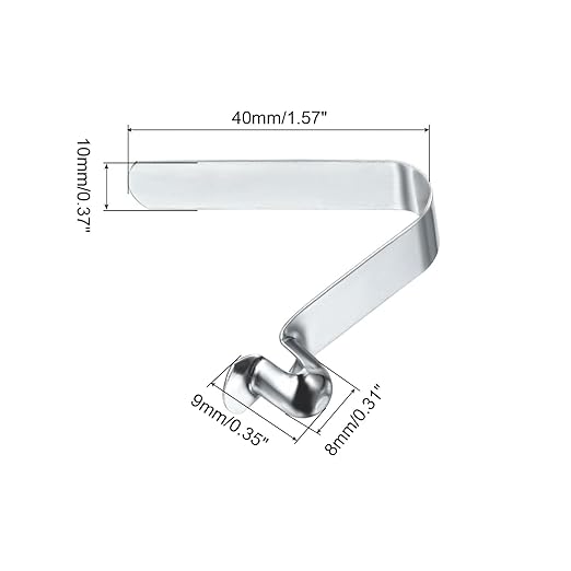 PATIKIL 9x8mm Kayak Paddle Snaps, 16 Pack Tent Pole Clips Steel V Shaped Single Pin Push Button Spring Clips Lock Tube Pole Clips for Camping Awning