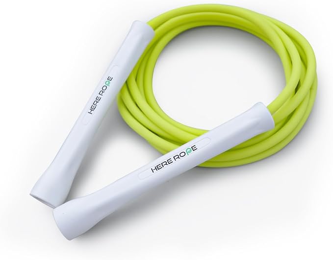 Hererope 6MM PVC Jump Rope for Men & Women Fitness, Speed, Tricks, Cardio Training, Boxing Jump Rope with Unbreakable Handles and Non-Kinking Skipping Rope, Adjustable Jumprope for Indoor Outdoor