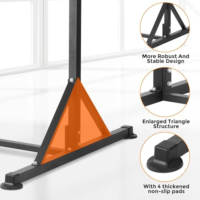 ONETWOFIT Pull Up Station, Power Tower Adjustable Pullup Bar Multifunction Strength Training Workout Gym Equipment Free Standing Chin up Bar for Home Outdoor, Support 440LBS