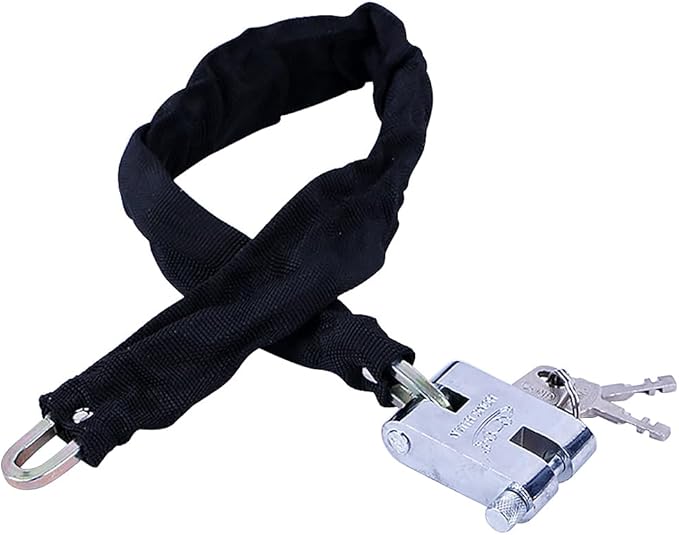 Bicycle Chain Lock Heavy Duty Safety Padlock, 39" Metal Chain Rope Square Head Chain Lock, Bicycle General Anti-Theft Lock, 26 * 100cm/(10" * 3.2 Ft)