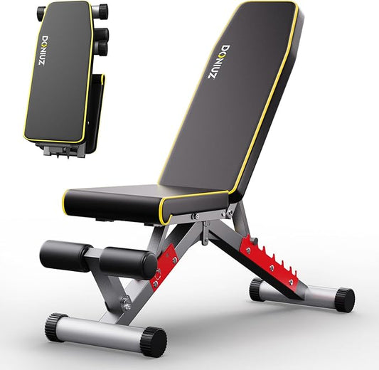 Weight Bench, Adjustable Workout Bench Press Set for Home Gym Full Body Strength Workout, Easy Assembly Foldable Training Lifting Bench, Max Load 750