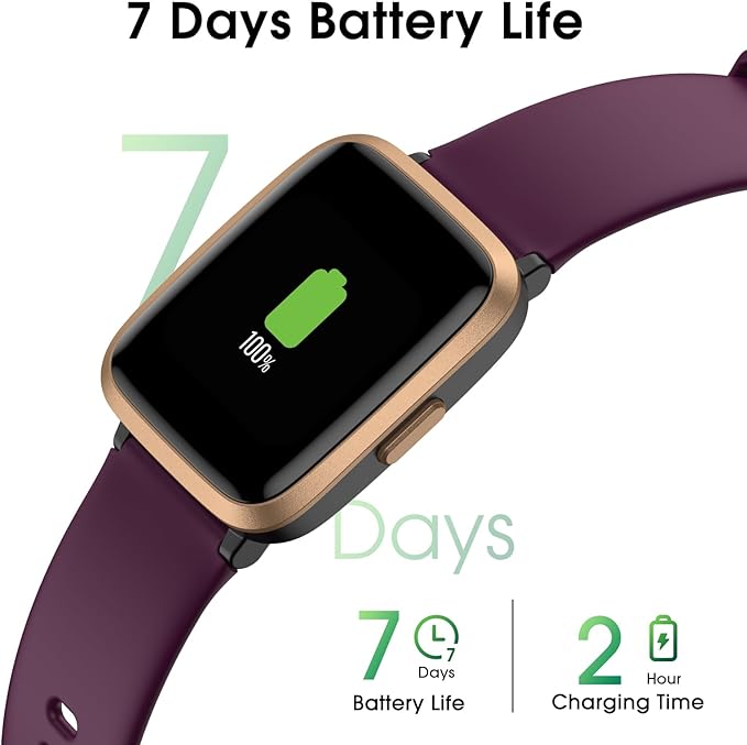 Smart Watch, Fitness Tracker with Touchscreen, Heart Rate Monitor, Blood Oxygen, Sleep Tracking Fitness Watch 5ATM Waterproof Smartwatch for Women Men Pedometer Step Calories for Android iOS