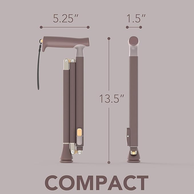 Michael Graves Quick Fold Walking Cane for Men and Women - Foldable Walking Stick for Stability and Style - Collapsible Folding Cane - Walking Sticks for Seniors & Adults