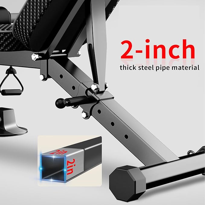 Adjustable Weight Bench,Utility Workout Bench Foldable Incline Decline Benches for Home Gym Full Body Workout,Load 330LBS